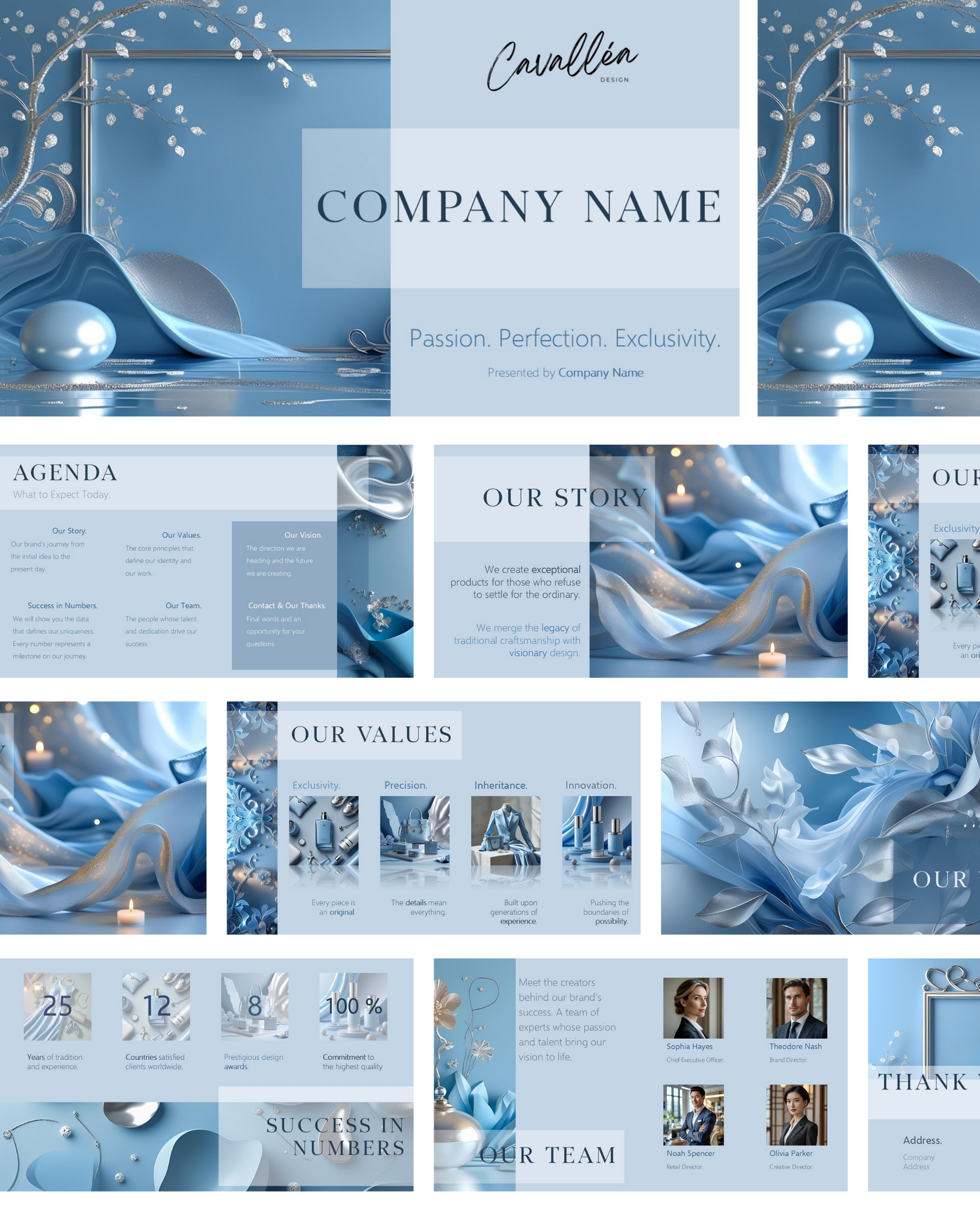 Rosiano (PowerPoint) - Sky Blue